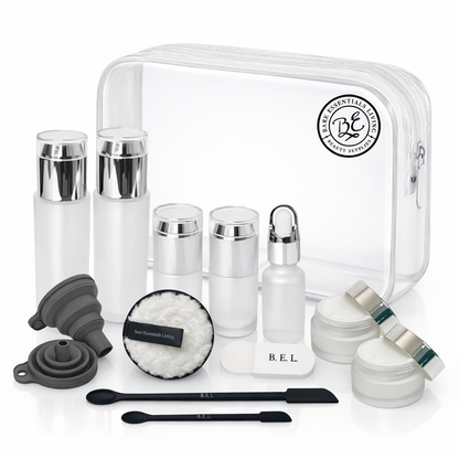 Glass 14 Pcs Travel Skincare Containers Set