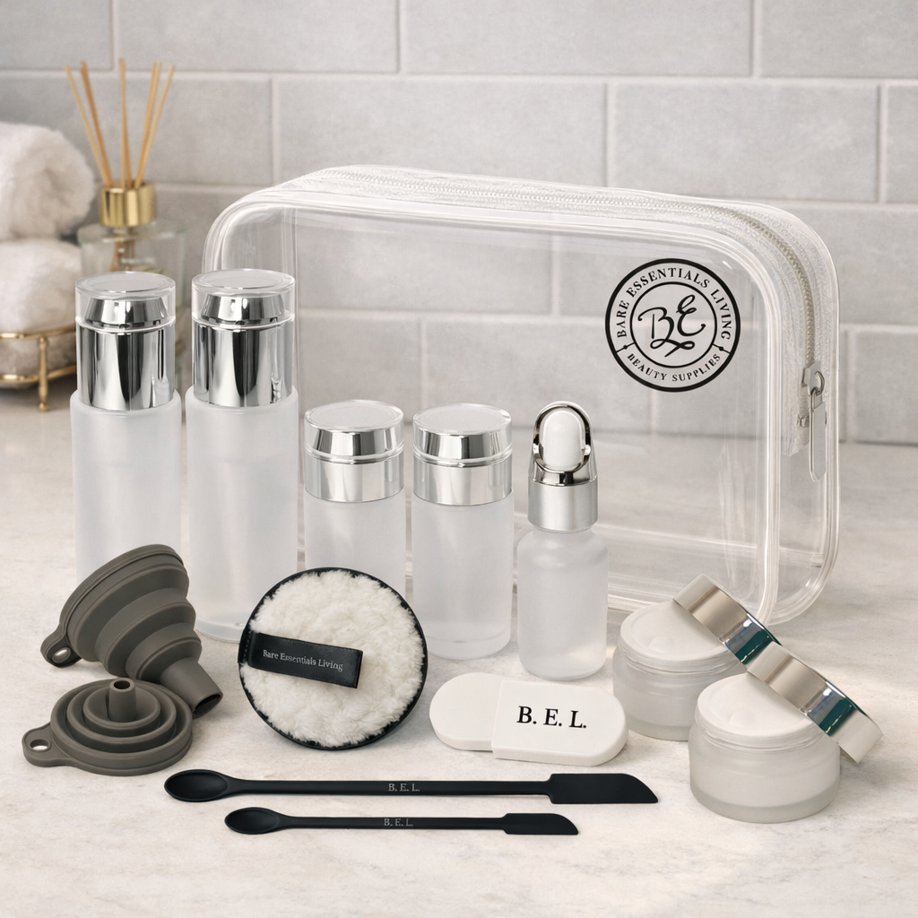 Glass 14 Pcs Travel Skincare Containers Set